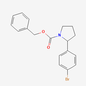 molecular formula C18H18BrNO2 B8148112 Benzyl 2-(4-bromophenyl)pyrrolidine-1-carboxylate CAS No. 1031747-35-9