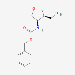 molecular formula C13H17NO4 B8148248 Benzyl ((3R,4R)-4-(hydroxymethyl)tetrahydrofuran-3-yl)carbamate CAS No. 623582-55-8