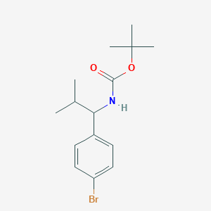 molecular formula C15H22BrNO2 B8148303 tert-Butyl (1-(4-bromophenyl)-2-methylpropyl)carbamate 