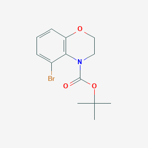 molecular formula C13H16BrNO3 B8148321 tert-Butyl 5-bromo-2,3-dihydro-1,4-benzoxazine-4-carboxylate 