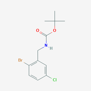 molecular formula C12H15BrClNO2 B8148398 tert-Butyl 2-bromo-5-chlorobenzylcarbamate 