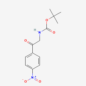 molecular formula C13H16N2O5 B8148411 2-(Boc-amino)-1-(4-nitrophenyl)ethanone 