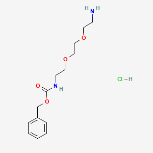 molecular formula C14H23ClN2O4 B8148589 benzyl N-[2-[2-(2-aminoethoxy)ethoxy]ethyl]carbamate;hydrochloride 