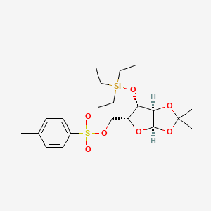 Toluene-4-sulfonic acid 2,2-dimethyl-6-triethylsilanyloxy-tetrahydro-furo[2,3-d][1,3]dioxol-5-ylmethyl ester
