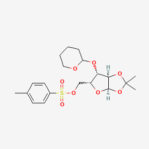 ((3aR,5R,6S,6aR)-2,2-dimethyl-6-((tetrahydro-2H-pyran-2-yl)oxy)tetrahydrofuro[2,3-d][1,3]dioxol-5-yl)methyl 4-methylbenzenesulfonate