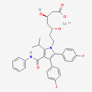 calcium;(3R,5R)-7-[2,3-bis(4-fluorophenyl)-4-(phenylcarbamoyl)-5-propan-2-ylpyrrol-1-yl]-3-hydroxy-5-oxidoheptanoate