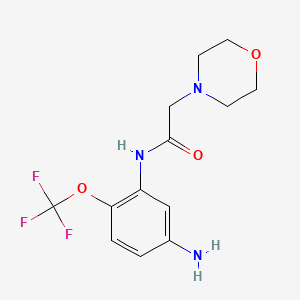 molecular formula C13H16F3N3O3 B8148698 N-[5-amino-2-(trifluoromethoxy)phenyl]-2-(morpholin-4-yl)acetamide 