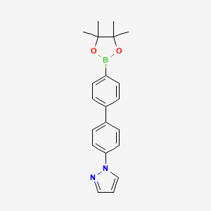 1-[4'-(4,4,5,5-tetramethyl-1,3,2-dioxaborolan-2-yl)biphenyl-4-yl]-1H-pyrazole