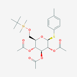 1-S-tolyl-2,3,4-tri-OAcetyl-6-O-tertbutyldimethylsilyl-alpha-D-Glucopyranoside