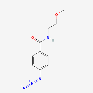molecular formula C10H12N4O2 B8148779 4-Azido-n-(2-methoxyethyl)benzamide 