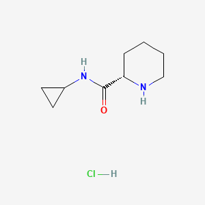 (2S)-N-cyclopropylpiperidine-2-carboxamide;hydrochloride