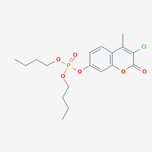 molecular formula C18H24ClO6P B081488 3-Chloro-7-hydroxy-4-methylcoumarin dibutyl phosphate CAS No. 14663-66-2