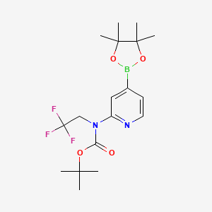 tert-Butyl (4-(4,4,5,5-tetramethyl-1,3,2-dioxaborolan-2-yl)pyridin-2-yl)(2,2,2-trifluoroethyl)carbamate