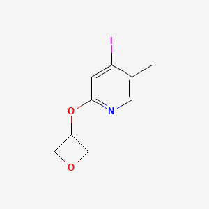 molecular formula C9H10INO2 B8148823 4-Iodo-5-methyl-2-(oxetan-3-yloxy)pyridine 