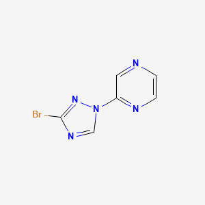 molecular formula C6H4BrN5 B8148845 2-(3-Bromo-1, 2,4-triazol-1-yl)pyrazine 