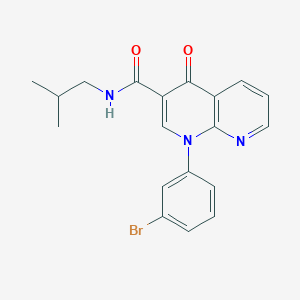 1-(3-bromophenyl)-N-isobutyl-4-oxo-1,4-dihydro-1,8-naphthyridine-3-carboxamide