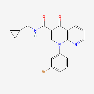 1-(3-Bromophenyl)-N-(cyclopropylmethyl)-4-oxo-1,4-dihydro-1,8-naphthyridine-3-carboxamide