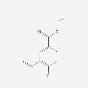 molecular formula C11H11FO2 B8149054 Ethyl 4-fluoro-3-vinylbenzoate 