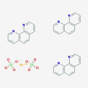 molecular formula C36H24Cl2FeN6O8 B081507 Iron(2+), tris(1,10-phenanthroline-kappaN1,kappaN10)-, (OC-6-11)-, diperchlorate CAS No. 14586-54-0
