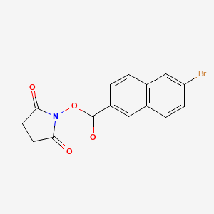 molecular formula C15H10BrNO4 B8151161 (2,5-dioxopyrrolidin-1-yl) 6-bromonaphthalene-2-carboxylate 