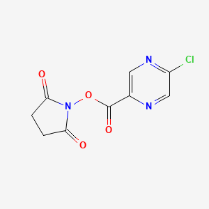 molecular formula C9H6ClN3O4 B8151169 (2,5-dioxopyrrolidin-1-yl) 5-chloropyrazine-2-carboxylate 