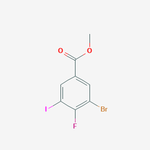 molecular formula C8H5BrFIO2 B8151643 Methyl 3-bromo-4-fluoro-5-iodobenzoate 