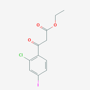 molecular formula C11H10ClIO3 B8152204 ethyl 3-(2-chloro-4-iodophenyl)-3-oxopropanoate 