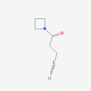 molecular formula C8H11NO B8154578 1-(Azetidin-1-yl)pent-4-yn-1-one 