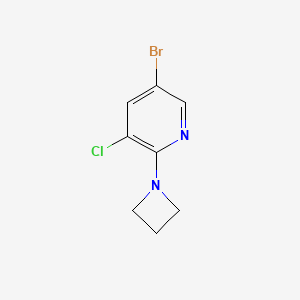 molecular formula C8H8BrClN2 B8154950 2-(azetidin-1-yl)-5-bromo-3-chloropyridine 