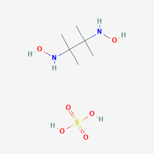 molecular formula C4H10N2O6S B081552 N-[3-(hydroxyamino)-2,3-dimethylbutan-2-yl]hydroxylamine;sulfuric acid CAS No. 14538-51-3
