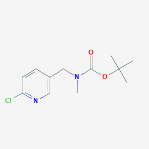 molecular formula C12H17ClN2O2 B8156276 tert-butyl N-[(6-chloropyridin-3-yl)methyl]-N-methylcarbamate 