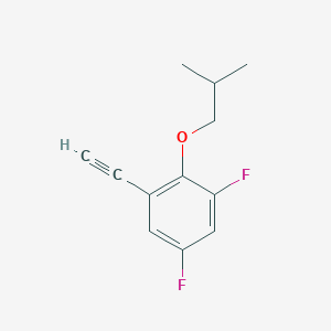 molecular formula C12H12F2O B8156577 1-Ethynyl-3,5-difluoro-2-isobutoxybenzene 
