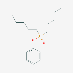 molecular formula C16H27O2P B081573 Phenyl di-n-pentylphosphinate CAS No. 14656-17-8