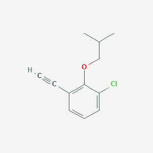 molecular formula C12H13ClO B8157370 1-Chloro-3-ethynyl-2-isobutoxybenzene 