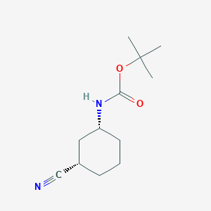 molecular formula C12H20N2O2 B8157507 cis-(3-Cyano-cyclohexyl)-carbamic acid tert-butyl ester 
