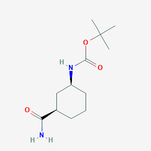 molecular formula C12H22N2O3 B8157511 cis- tert-Butyl (3-carbamoylcyclohexyl)carbamate 