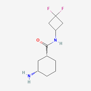 molecular formula C11H18F2N2O B8157540 cis-3-Amino-N-(3,3-difluorocyclobutyl)cyclohexanecarboxamide 