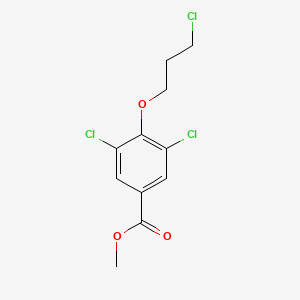 molecular formula C11H11Cl3O3 B8157553 Methyl 3,5-dichloro-4-(3-chloropropoxy)benzoate 
