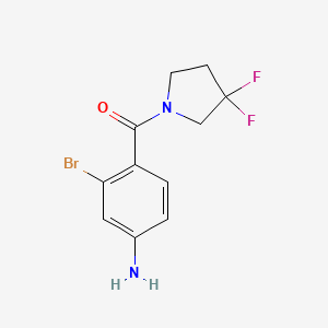 molecular formula C11H11BrF2N2O B8157765 (4-Amino-2-bromophenyl)(3,3-difluoropyrrolidin-1-yl)methanone 