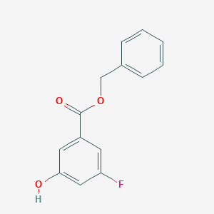 molecular formula C14H11FO3 B8157923 Benzyl 3-fluoro-5-hydroxybenzoate 