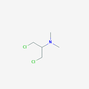 molecular formula C5H11Cl2N B081582 Ethylamine, 2-chloro-1-(chloromethyl)-N,N-dimethyl- CAS No. 14758-19-1