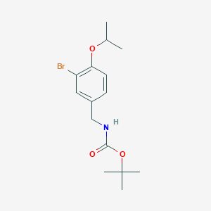 molecular formula C15H22BrNO3 B8158338 tert-Butyl 3-bromo-4-isopropoxybenzylcarbamate 