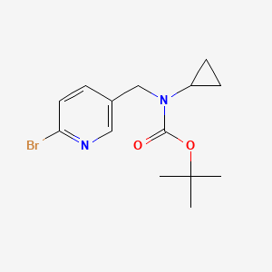 molecular formula C14H19BrN2O2 B8158380 tert-Butyl ((6-bromopyridin-3-yl)methyl)(cyclopropyl)carbamate 