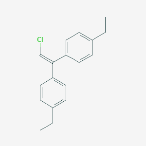 molecular formula C18H19Cl B081587 Benzene, 1,1'-(chloroethenylidene)bis[4-ethyl- CAS No. 14720-90-2