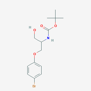 molecular formula C14H20BrNO4 B8158751 tert-Butyl (1-(4-bromophenoxy)-3-hydroxypropan-2-yl)carbamate 
