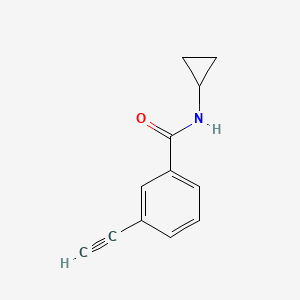 molecular formula C12H11NO B8158869 N-Cyclopropyl-3-ethynylbenzamide 