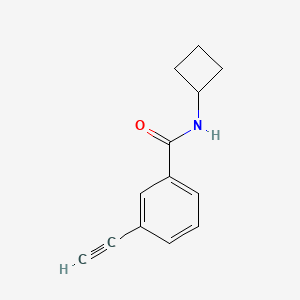 molecular formula C13H13NO B8158876 N-cyclobutyl-3-ethynylbenzamide 