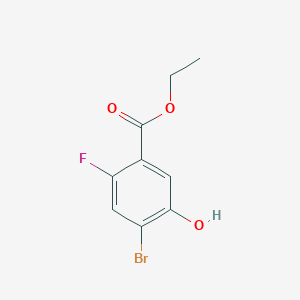 molecular formula C9H8BrFO3 B8159127 Ethyl 4-bromo-2-fluoro-5-hydroxybenzoate 