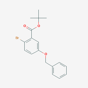 molecular formula C18H19BrO3 B8159551 tert-Butyl 5-(benzyloxy)-2-bromobenzoate 