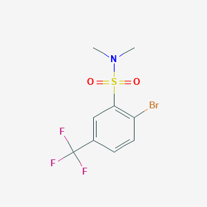 molecular formula C9H9BrF3NO2S B8159614 2-Bromo-N,N-dimethyl-5-(trifluoromethyl)benzenesulfonamide 